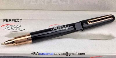 Perfect Replica New Mont Blanc Marc Newson Black Fineliner Pen Rose Gold Trim